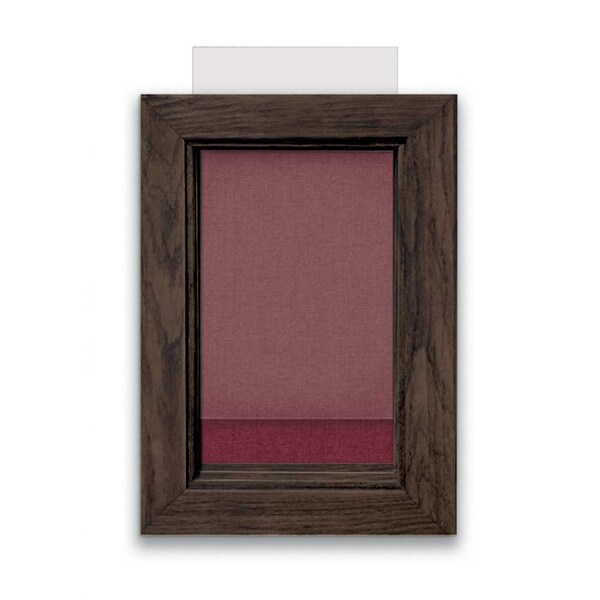 Indoor Enclosed Combo Board, 72"x36", Black Frame/Black Porc & Burgundy